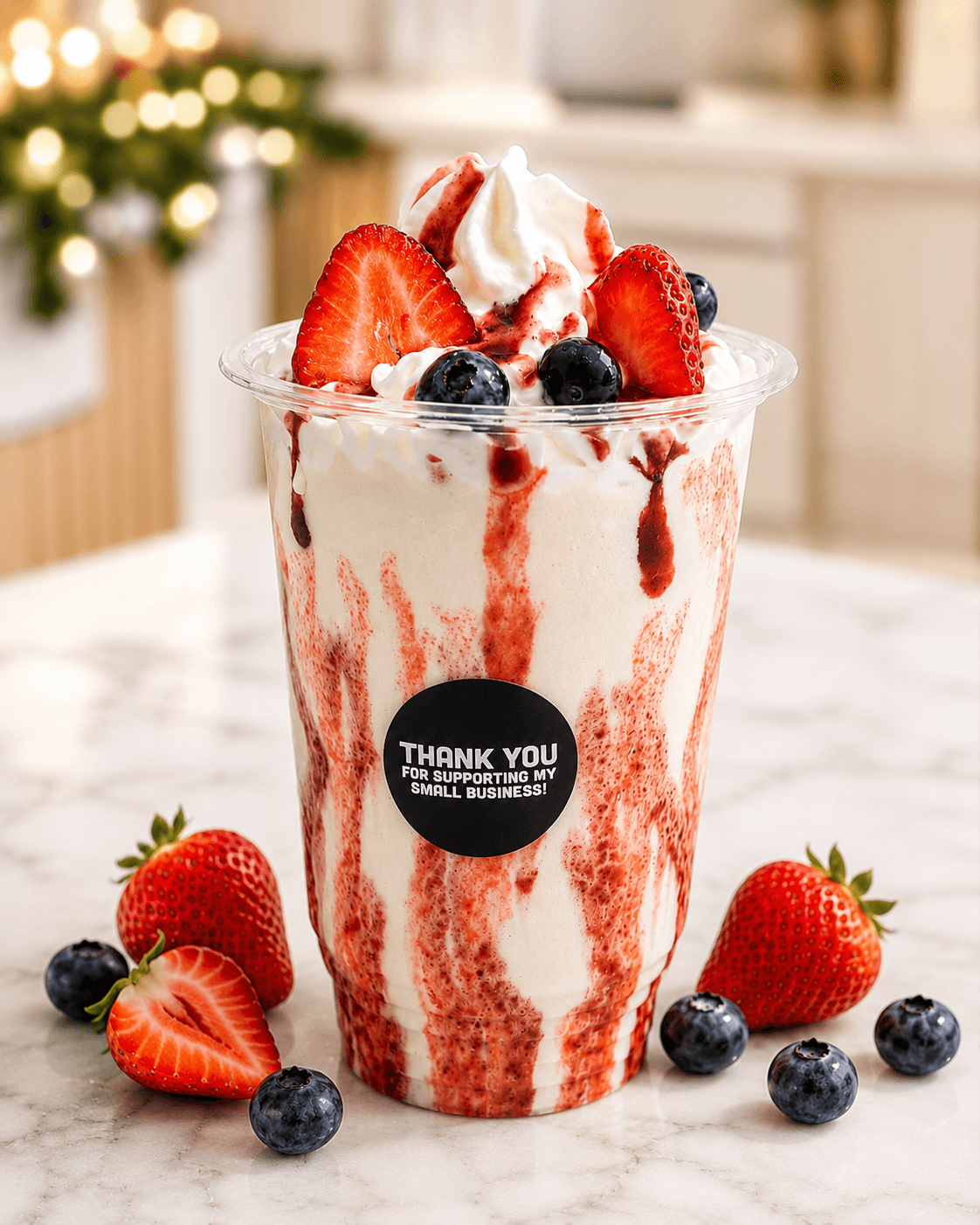 Strawberry Cheesecake drink from Bubble House Nutrition